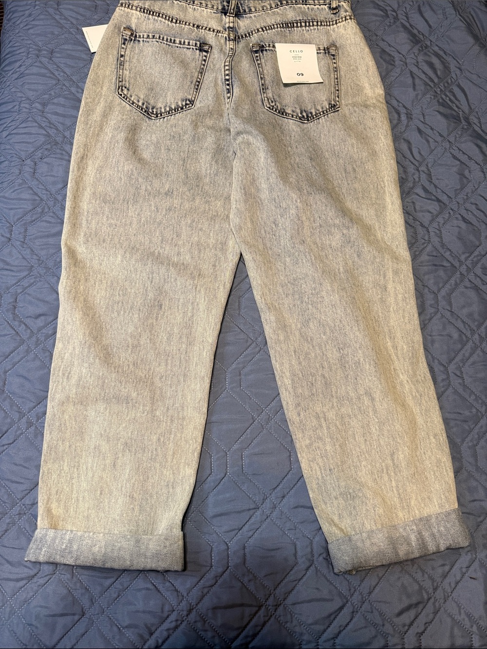 Cello Light Blue Washed Boyfriend Jeans with Panel Stitching - Picture 3 of 4